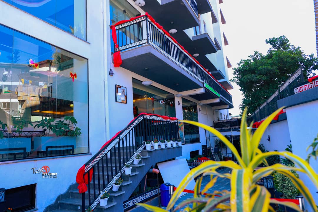 Hotel exterior side view